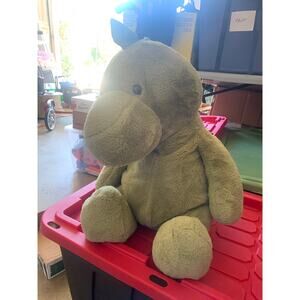 Animal Adventure Big Green Stuffed Dinosaur Plush Corduroy Scales XLarge 22"